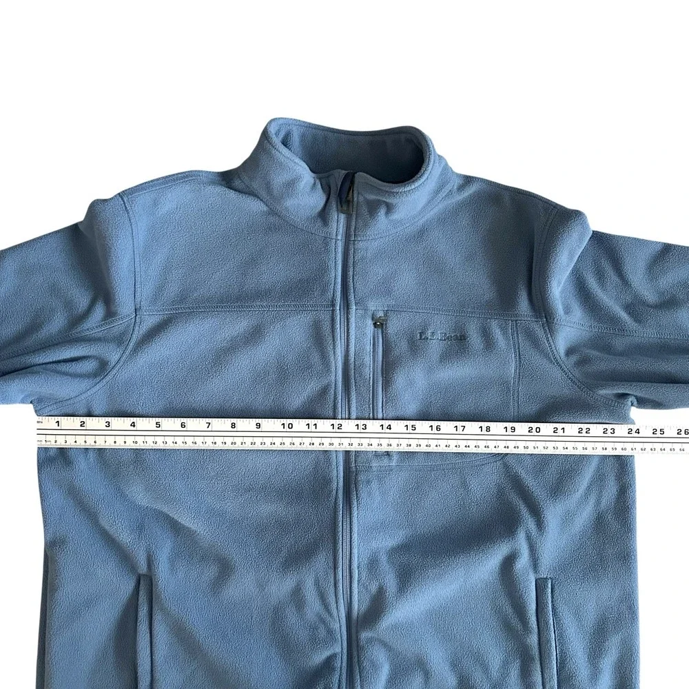L.L. Bean Polartec Fleece Jacket‎ Mens Large Blue Full-Zip Outdoor Pockets